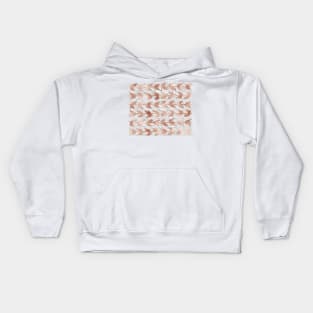 Rose gold vines on marble Kids Hoodie